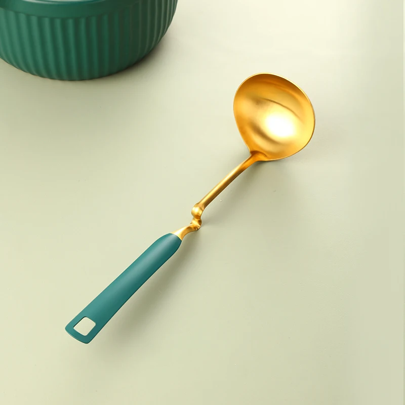 

1PC Long Handle Soup Spoon Strainer Stainless Steel Curved Hook Handle Spoon Hot Pot Colander Slotted Spoon Kitchen Accessories