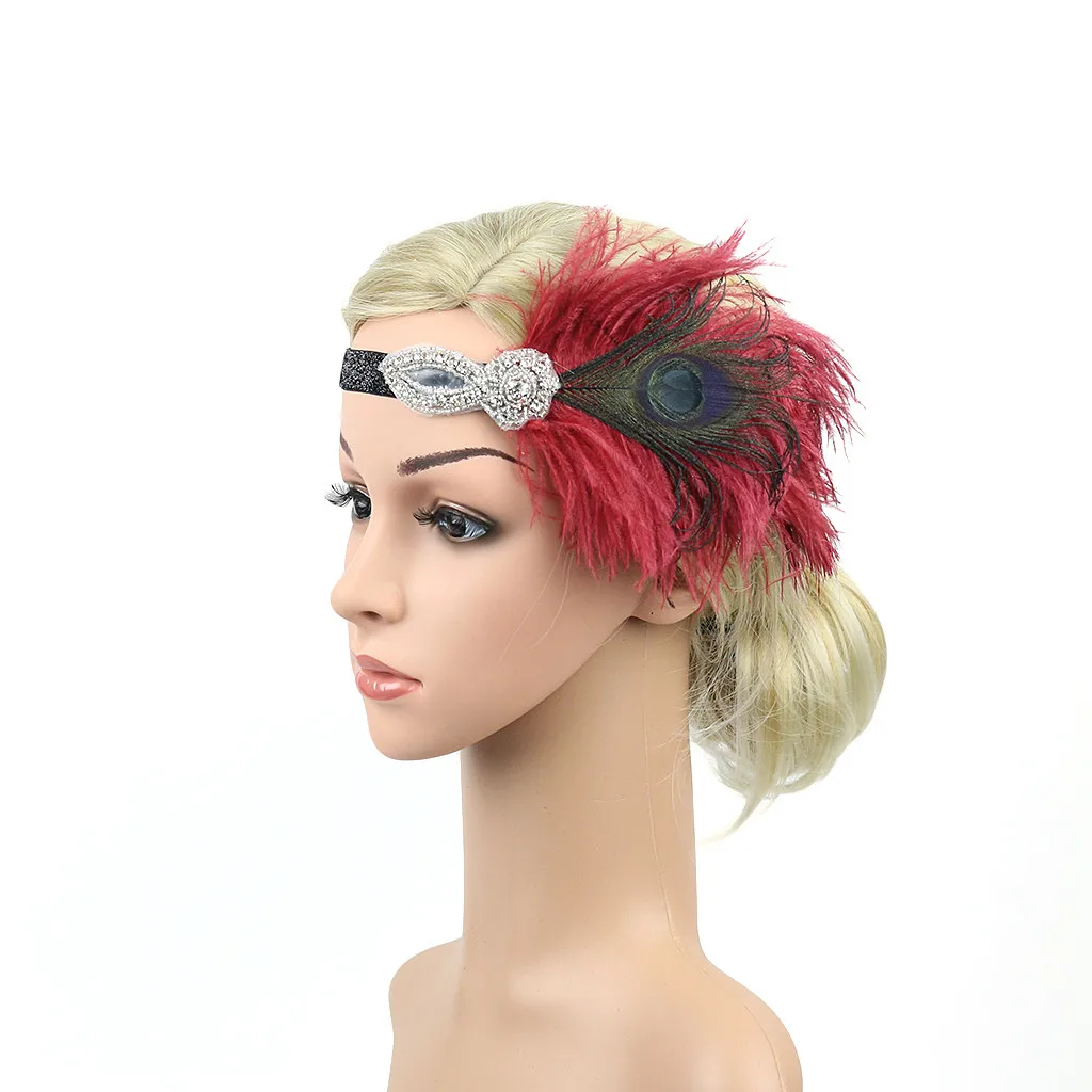 Операционная система: Feather Headbands Flapper Sequin Charleston Dress Accessories Costume Hairband Headpiece Women Ladies Fashion Party Jewelry.