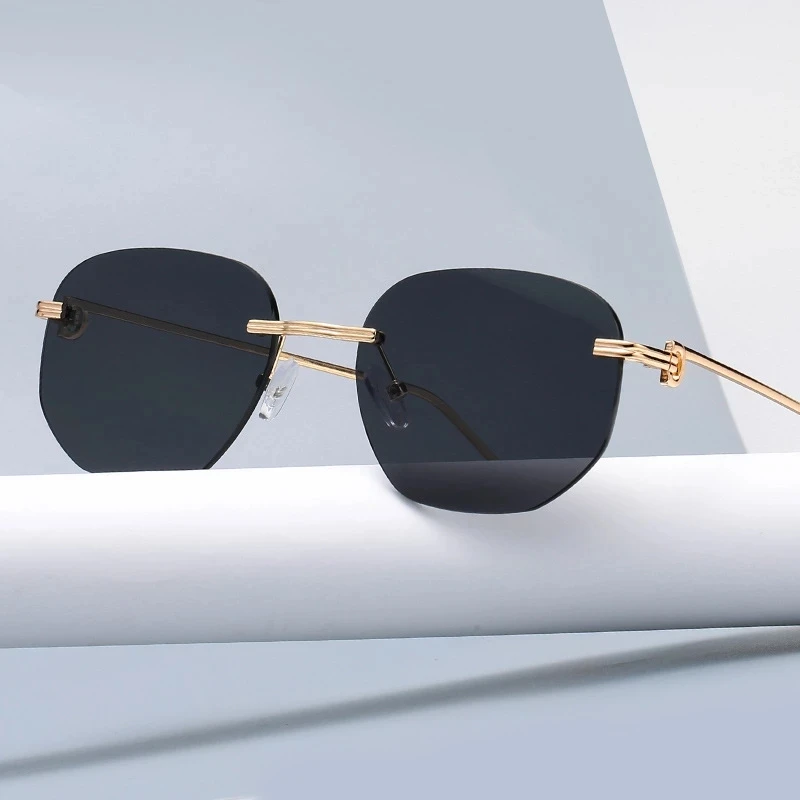 

2021 men Women Gradient Brand Design Sunglasses Carter Type C Rimless Metal Style Sun Glasses Oculos De Sol 3089