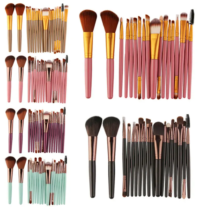 Набор кисточек для макияжа 18 шт. модный набор основы Румяна лица щетка пудры