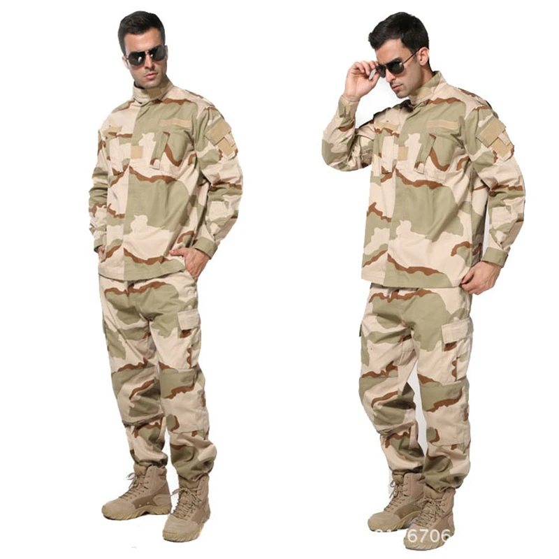 Camouflage set7 10 видов цветов военная форма ACU спецназ тактическая Мужская армейская Militar Soldier Боевая Высококачественная камуфляжная одежда комплект со штанами - Цвет: Camouflage set7