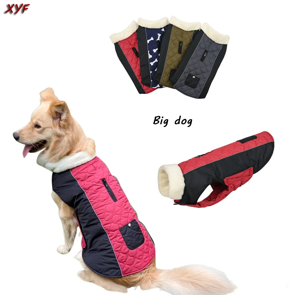 

XYF Pet Dog Coat Winter Warm Clothes Chihuahua Christmas Clothing Golden Retriever Huskies Sheepdog Hachiko Big Dog Clothes