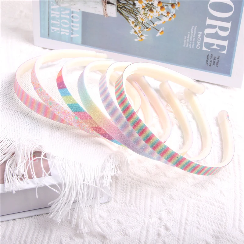 

Candygirl Fashion Sparking DIY Hairband For Women Girls Glitter Hair Hoop For Kids Candy Color Sequins Headband Hair Accessories