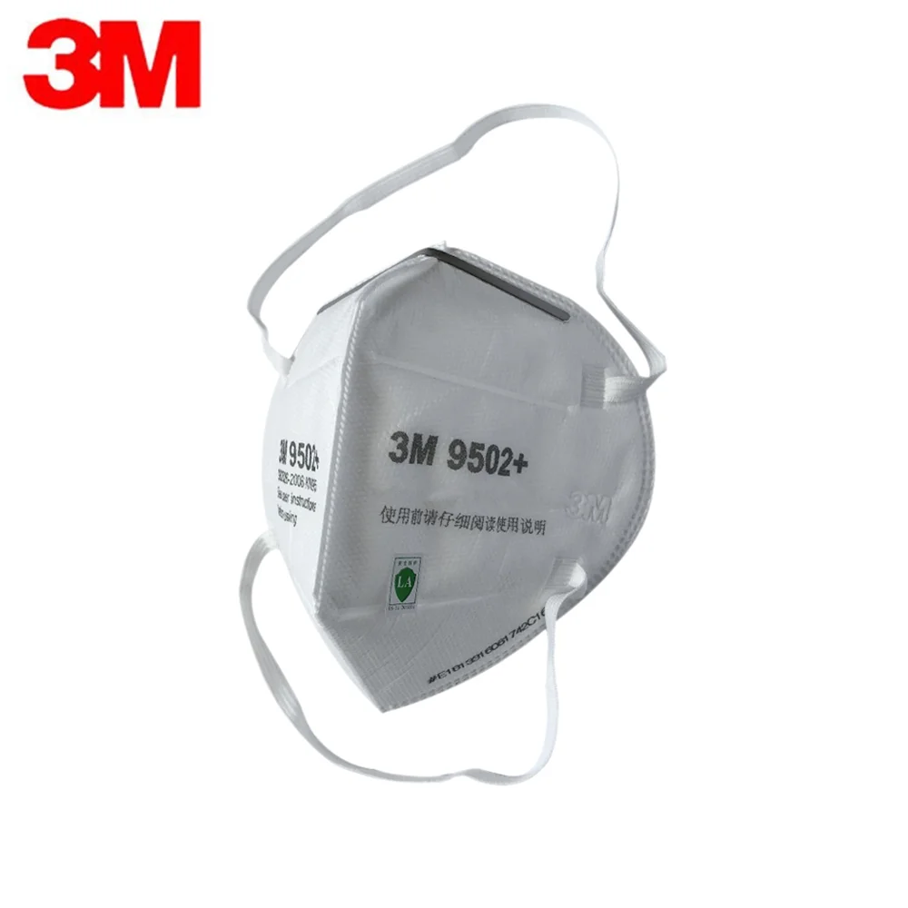 Оригинальная респираторная маска 3M KN95 FFP2 9502 + Защитная фильтр PM2.5 FFP2Mask защитные