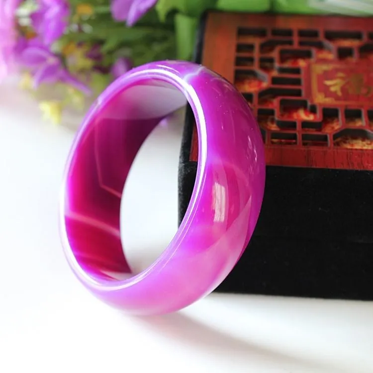 

NATURE cuff sardonyx BEAUTIFUL rose women sweet charm agate bangle bracelet luck 56-64MM