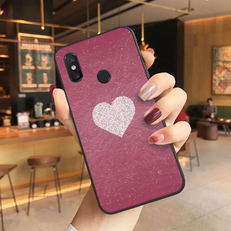 Gold Pink rose Glitter print Luxury Soft TPU Coque For Xiaomi Mi 6 6plus 8 8SE 9 9SE 6X Note2 Note3 Coque Shell Coque Shell