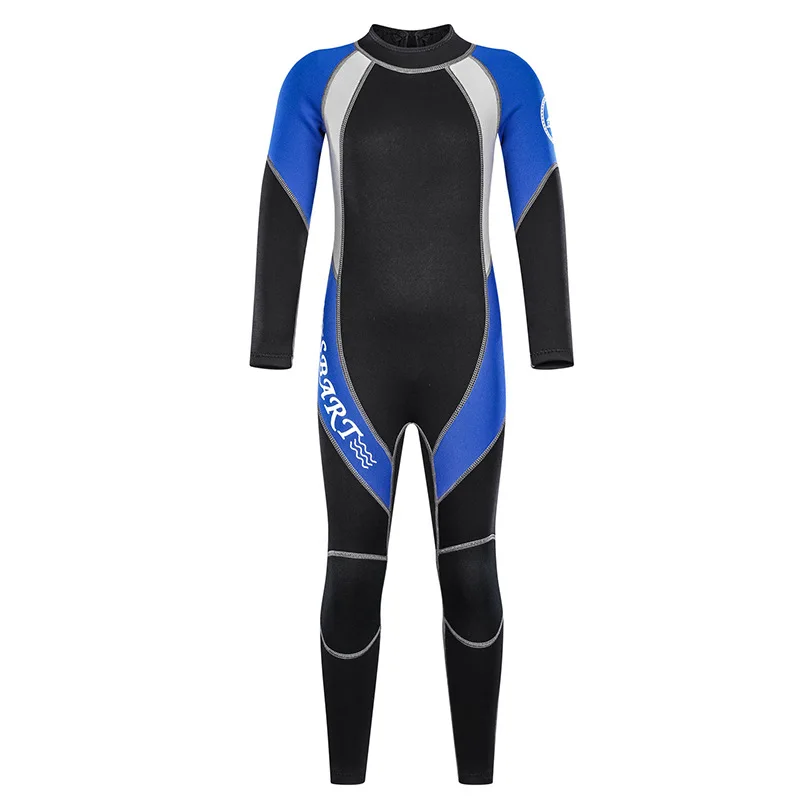 

2021 New 2MM Neoprene Children's Swimsuit Men's and Women's One-Piece Wetsuit Sunscreen Swimsuit Long Sleeve Snorkeling Suit