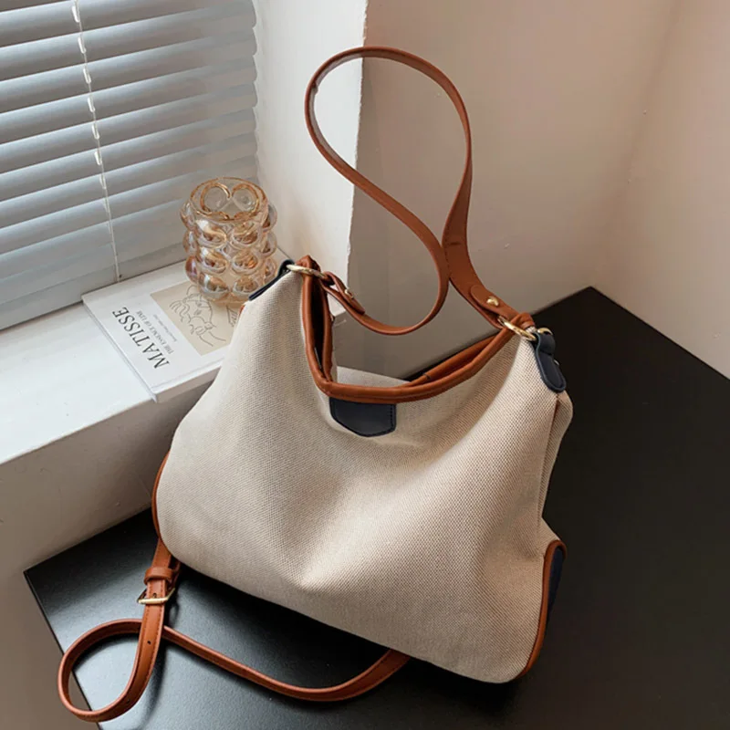 

Fashion Hit Color Handbag 2021 Brand Bag New Canvas One Shoulder Underarm Bag Single Shoulder Large Capacity Messenger Tote Bag