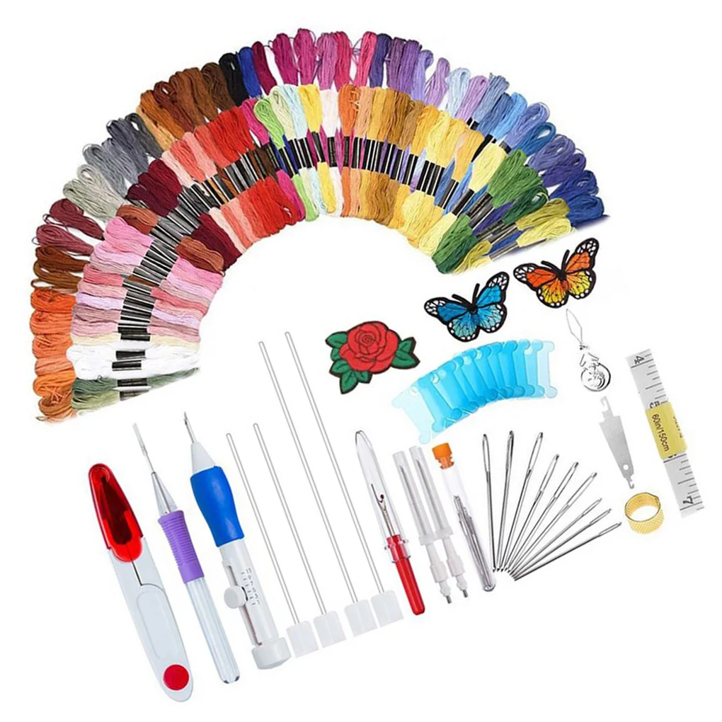 Набор для вышивания 136 шт./компл. набор рукоделия вышитые наклейки хлопковая нить