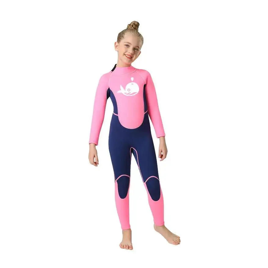 2.5MM Neoprene Wetsuit Kids Gilrs Scuba diving suit Sun-proof Surfing snorkeling girls winter Long sleeve thermal Swimsuit | Спорт и
