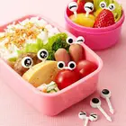 10 детской вилки для фруктов с милыми глазами, пластиковая вилка для фруктов, детский обед, фотография детской кухни