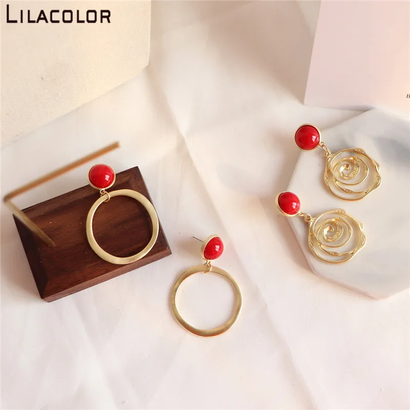 Lilacolor S925 Серебряные булавки Женские Висячие серьги 2019 Ретро стиль сплав