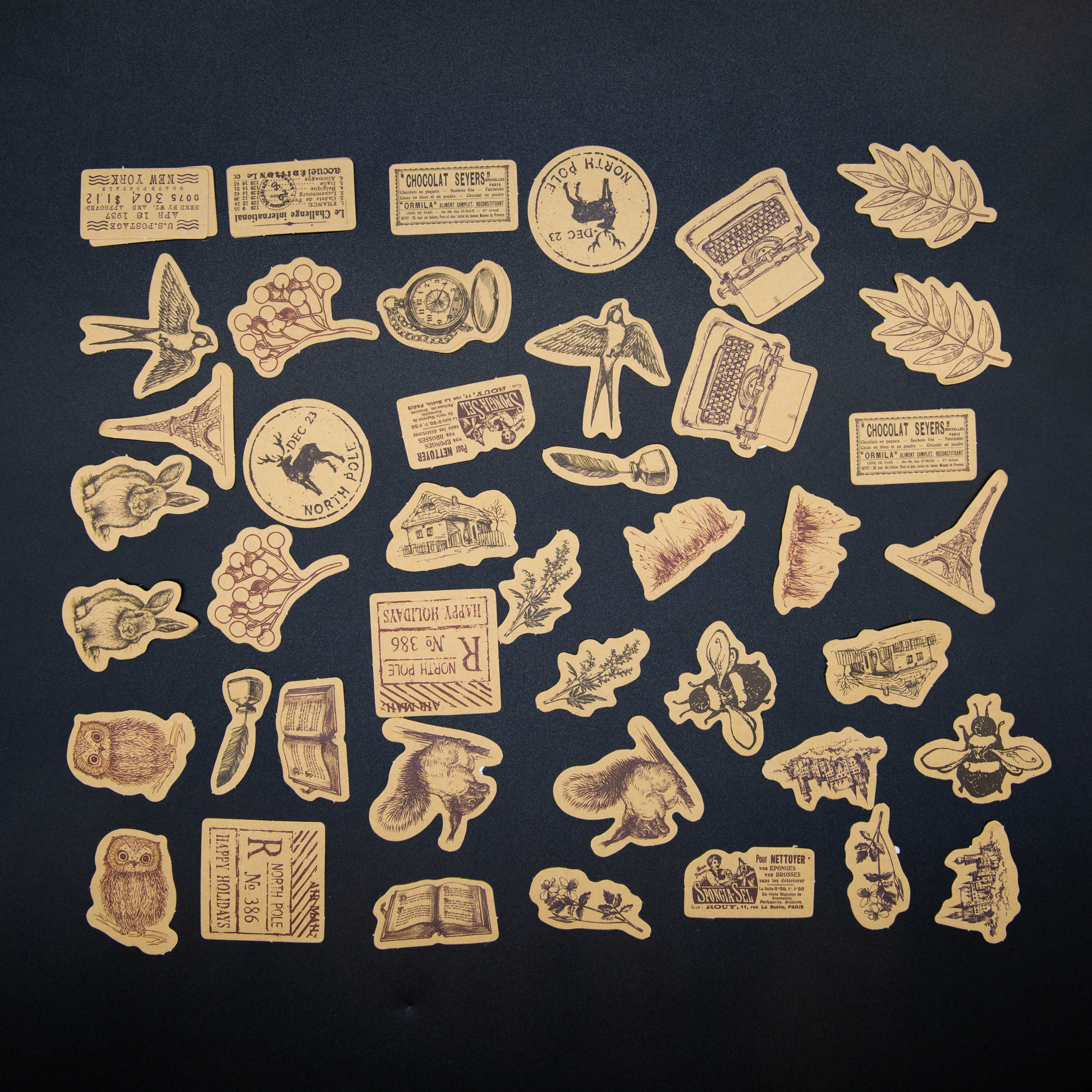 45 шт. канцелярские наклейки винтажные милая наклейка пакет бумажных наклеек для