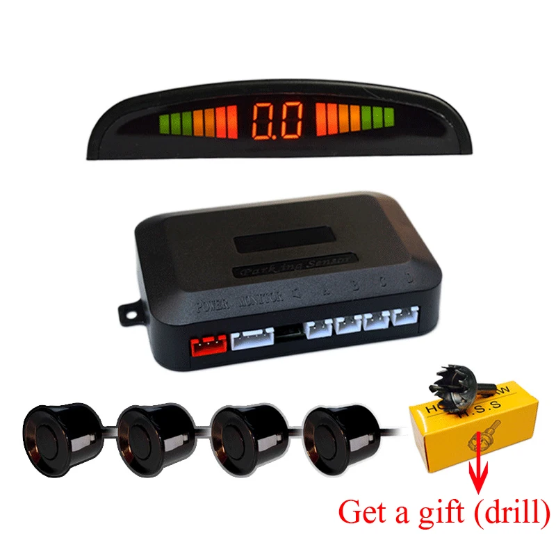 car universal reversing radar with 4 sensors automatic parking supports warning buzzer | Автомобили и мотоциклы