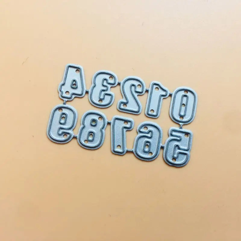 Металлические Вырубные штампы с цифрами искусственная кожа бумажная карта