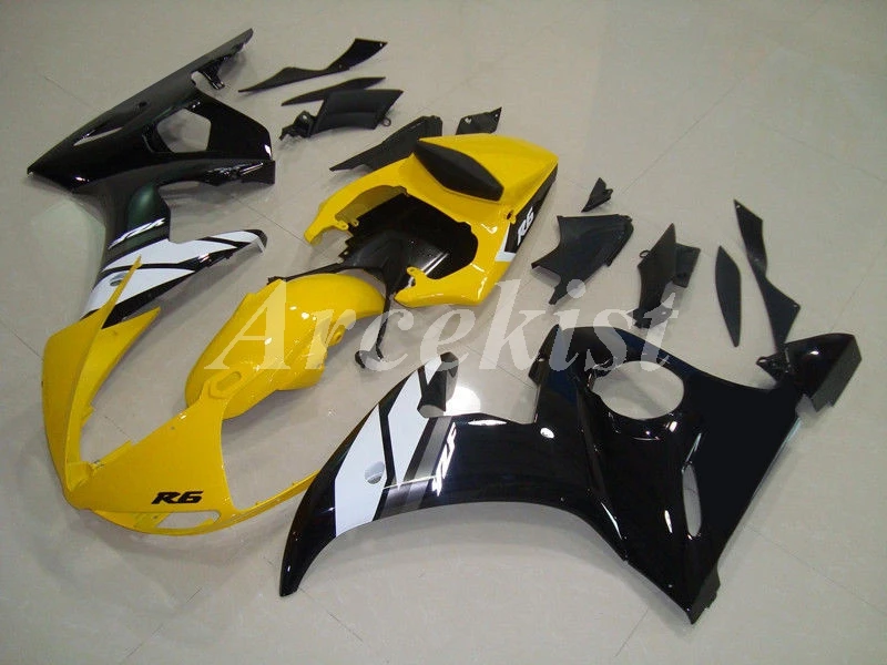 

New ABS Motorcycle Whole Fairings kit Fit For YZF-R6 2003 2004 2005 R6 03 04 05 bodywork set black yellow