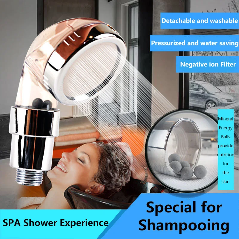 ZhangJi-Adaptador de champú portátil para peluquería, cabezal de ducha de alta presión para