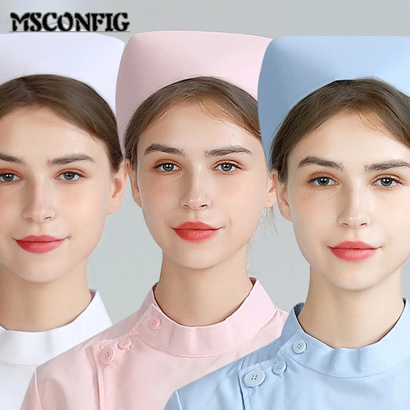 

2021 Cartoon Printed Cotton Breathable Female Medical Nurse Cap Pet Hospital Surgeon Cap Dentist Cap Beauty Salon Chef Scrub Cap
