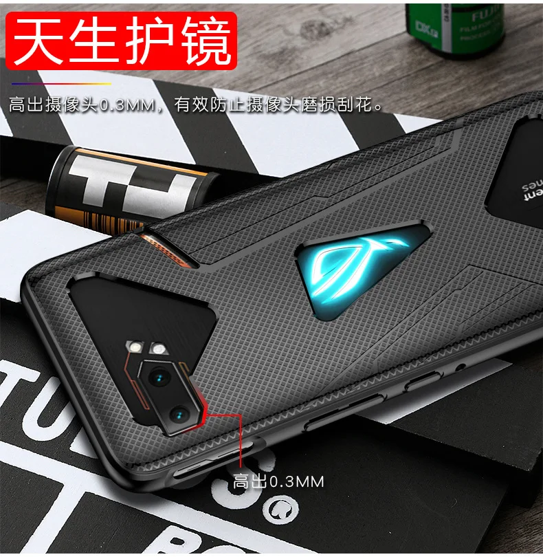 Case for ASUS Rog Phone 2 All Inclusive Soft Shockproof Cross Design Heat Dissipation Cover bag shell |