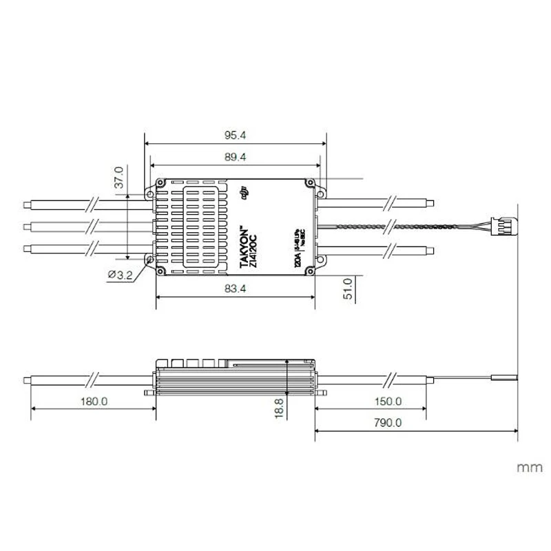 Yuenhoang 120A ESC Z14120c металлический алюминиевый корпус Электрический переключатель