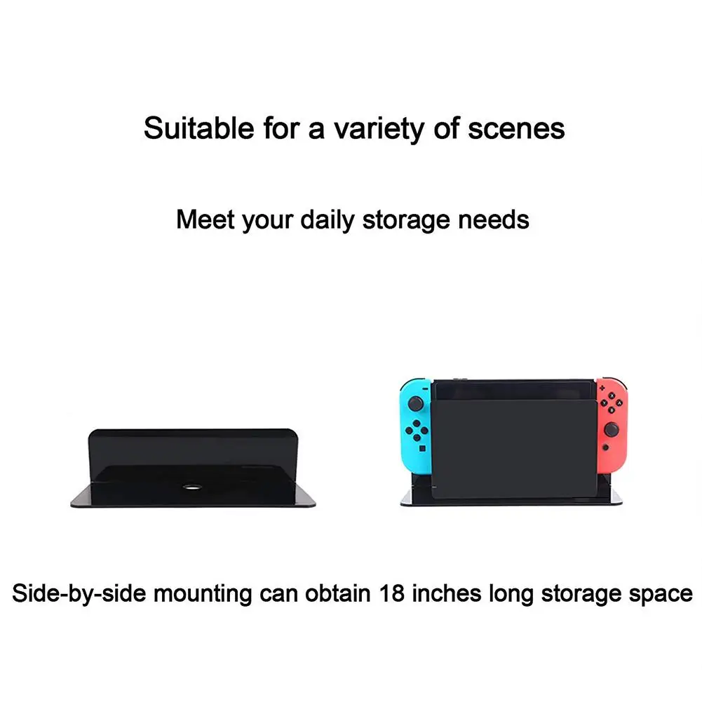 2-Packs Acrylic Floating Wall Shelves Speakers Stand Space Small Display Shelf For Switch Smart Speaker With Cable Clips | Электроника