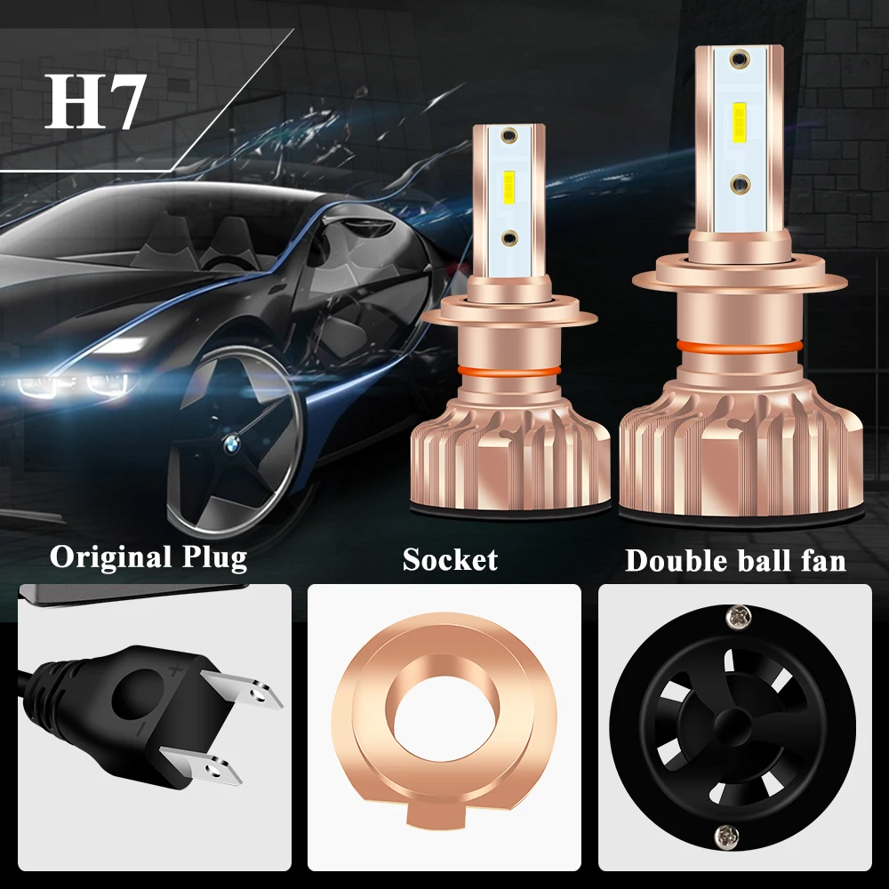 2 шт. автомобисветодиодный светодиодные лампы H4 H1 H3 H7 H11 H8 H9 9005 HB3 9006 HB4 9012