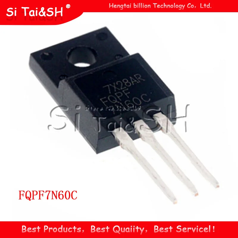 5 шт. трубка переключателя FQPF7N60C FQPF7N60 F7N60C F7N60 7N60C 7N60 TO220F FET 700 в/6A|Интегральные схемы|