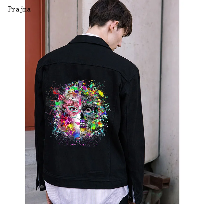 DIY наклейки с двойным лицом для одежды Железный на печатном Ангелах и демонах