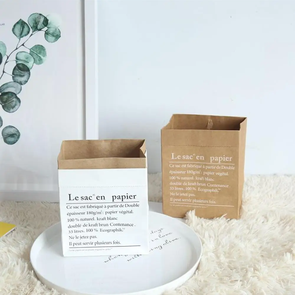 Ваза в скандинавском стиле мини сумка для хранения крафт бумаги домашний