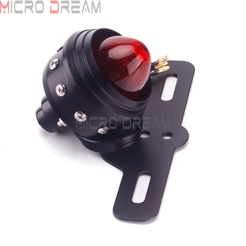 Светильник задний светодиодный стоп-сигнал в стиле ретро для мотоцикла номерной