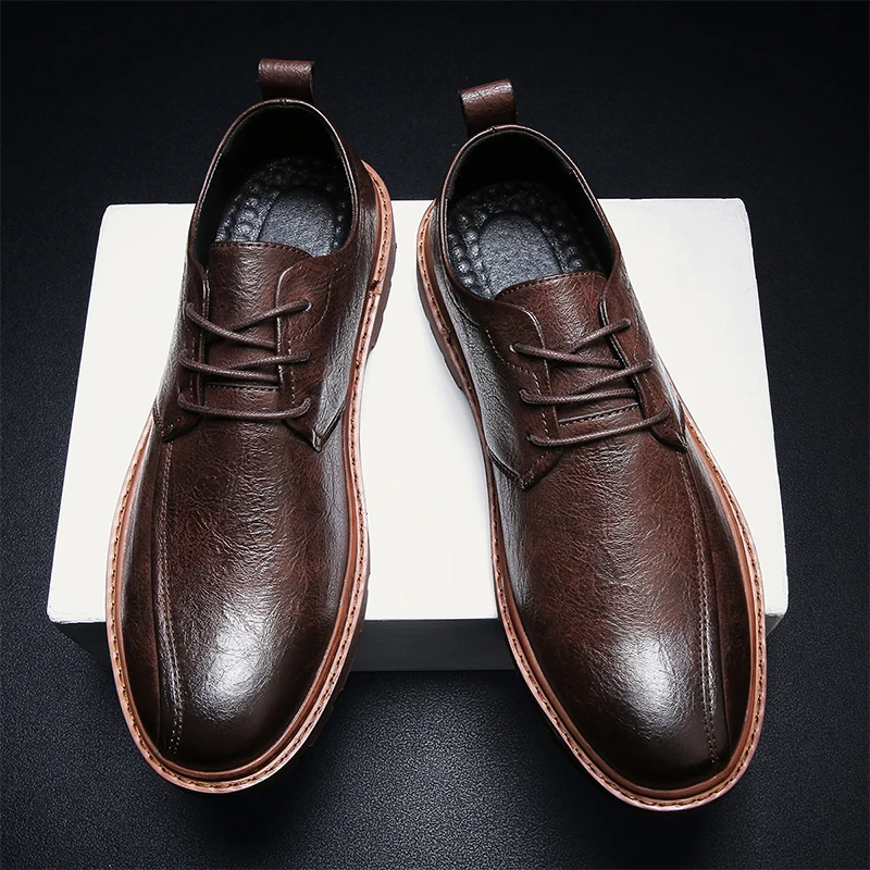 

Men Formal shoes Lace-up Oxford 2021 new men dress Shoes for Men Wedding Shoes Leather Oxford for men fashion office shoes men