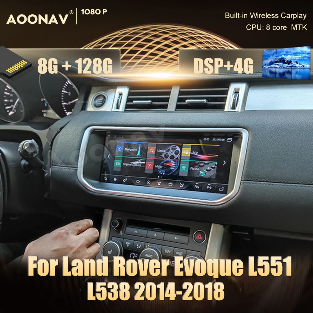

Автомагнитола 8 ядер, 128 ГГц, Android 10,0, GPS для Land Rover Evoque L551 L538 2014-2018