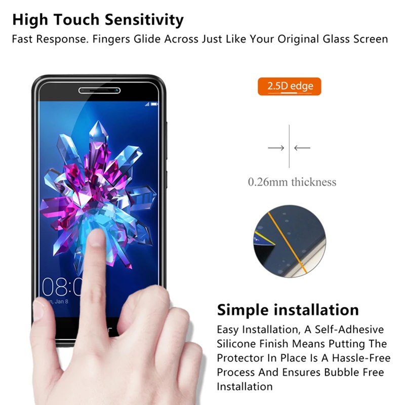 Защитная пленка для экрана стекло Honor 8 Pro 6 7i закаленное 9 Lite Защитное телефона huawei
