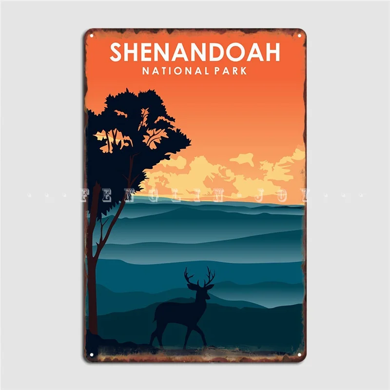 

Shenandoah National Park Poster Metal Plaque Club Party Club Bar Vintage Wall Plaque Tin Sign Poster