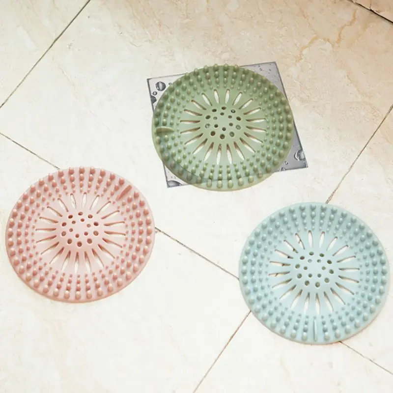 

Silicone Drain Stopper Hair Catcher Shower Drain Covers Hair Stopper Sink Strainer Filter For Bathroom And Kitchen