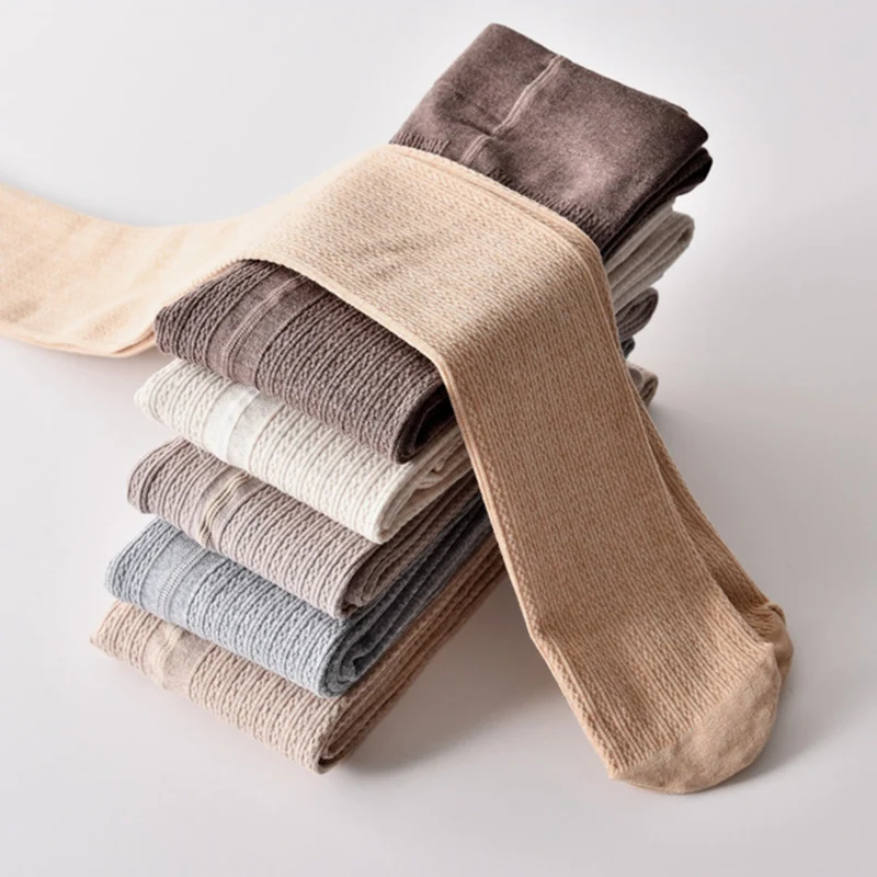 Женские облегающие колготки из хлопка теплые длинные эластичные на осень |