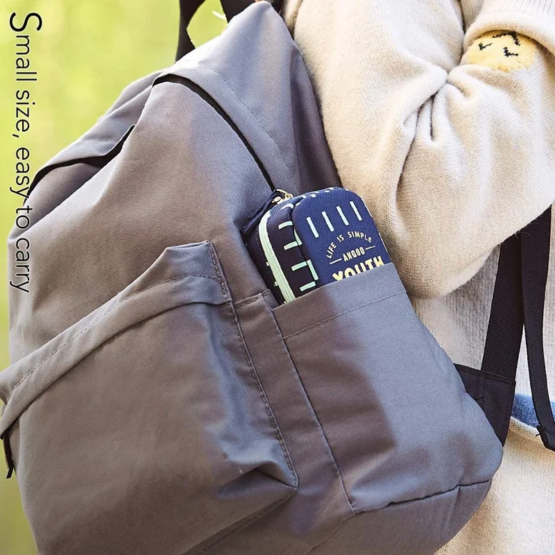 

ANGOO Standing Pencil Case Pencil Pouch Pen Holder Pen Bag Big Capacity Stationery Pens Organizer (Dark Blue)