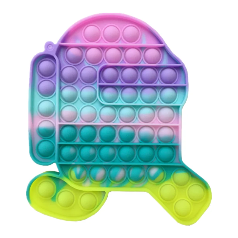 

Children's Big Size Educational Toys Decompression Silicone Macaron Color Toy Release Fingers Tension Key Chain Large Table Toys