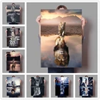 Картина на холсте с изображением животных, кошки, собаки, тигра, волка, гепарда, Настенная картина, домашний декор для спальни, гостиной