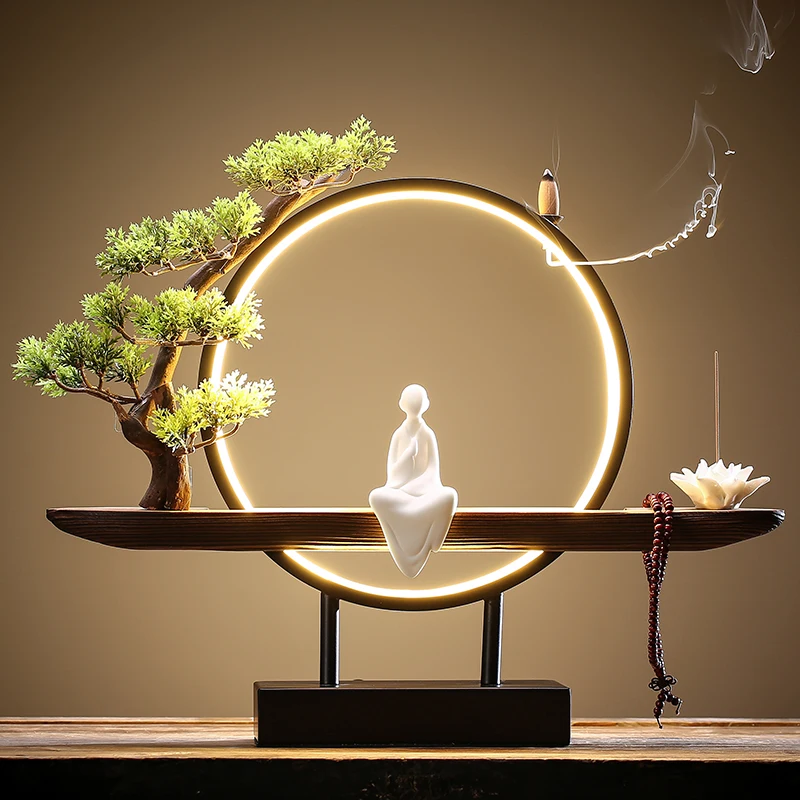 

Smoke Chinese Incense Burner Holder Ceramic Back Flow Backflow Incense Burner Room Fragrance Incensario Home Decor ZP50XXL