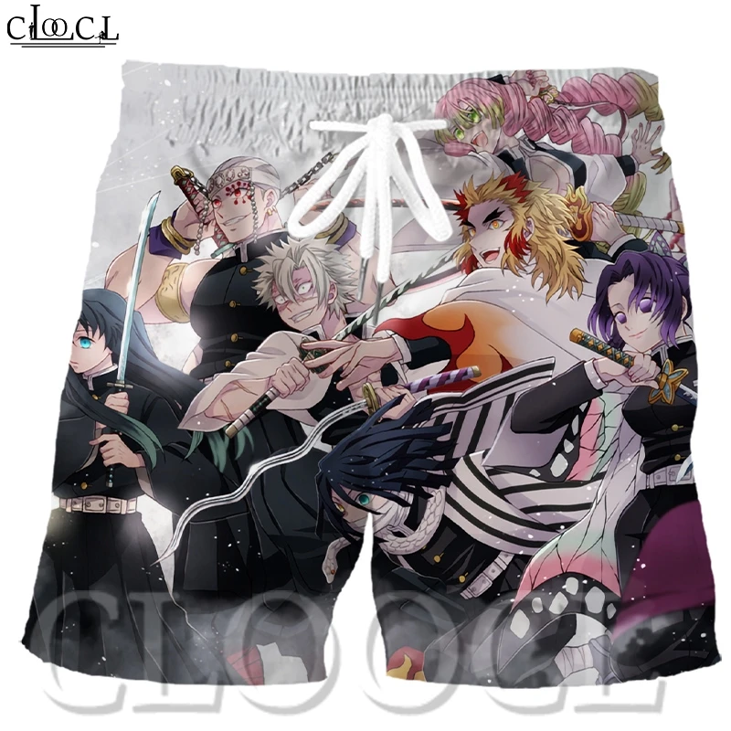 Повседневные Шорты CLOOCL с изображением рассекающего демонов в японском стиле