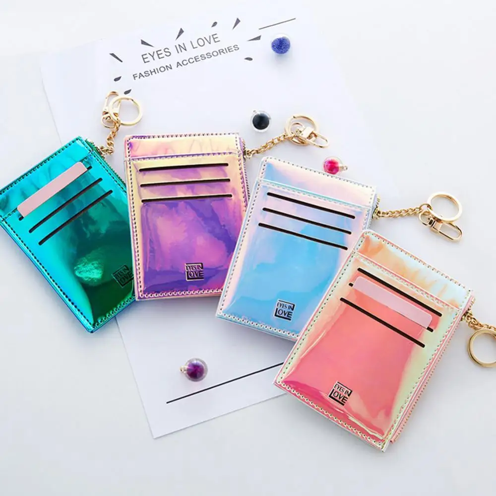 

Новинка 2021, Модный женский кошелек для мелочи из искусственной кожи, держатель для карт и наличных, сумка на молнии с фотозажимом, кошелек дл...