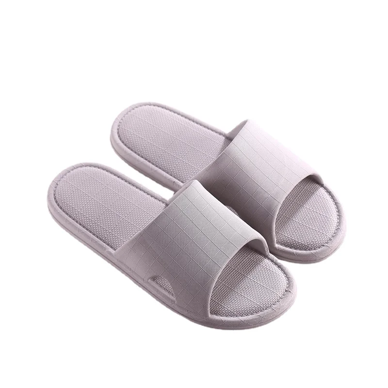 

Japanese Style Women's Bathroom Slippers Couple Non-slip Solid Color Large Size Slipper Soft Breathable Home Shoe Women Indoor