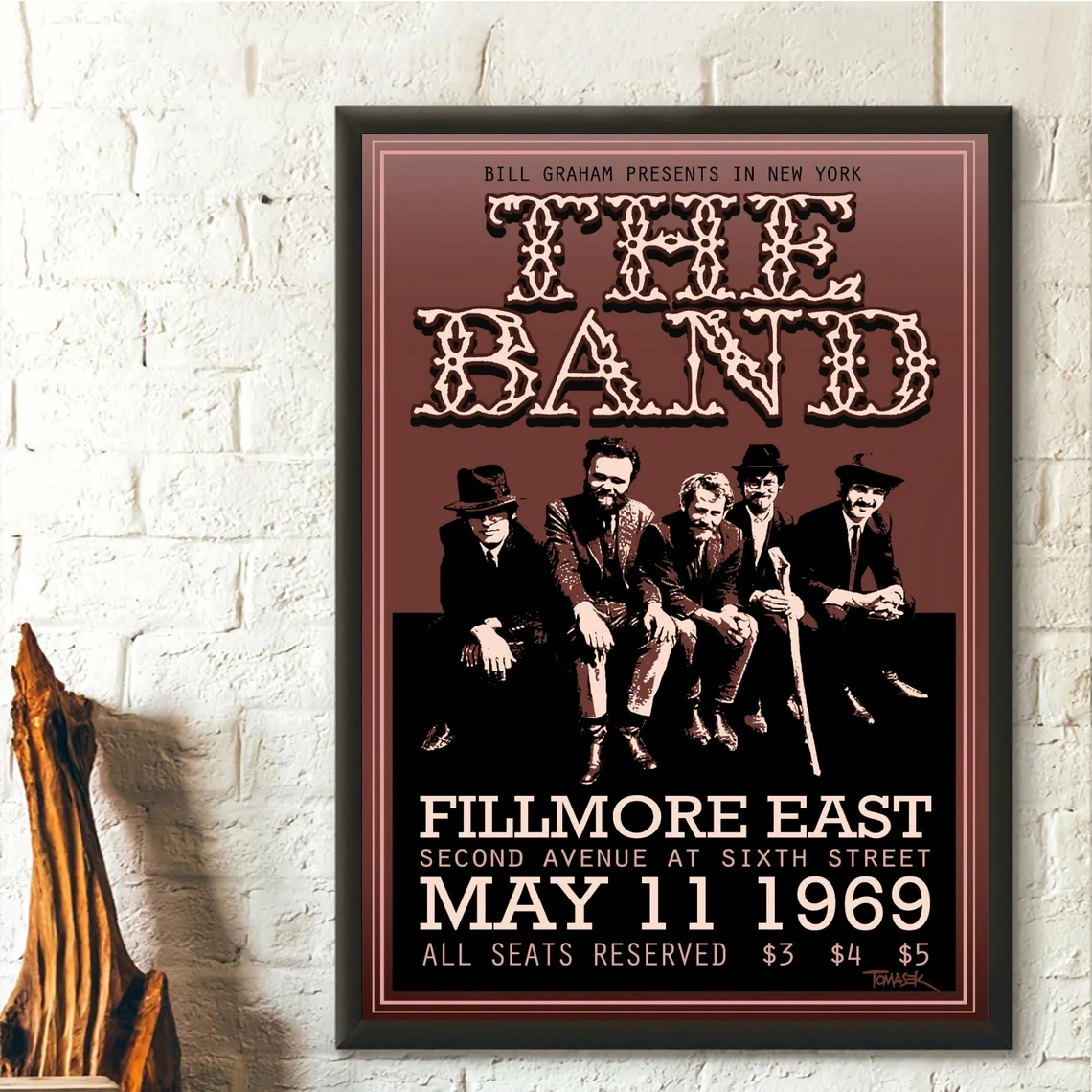 

The Band At Fillmore East Vintage Music Art Poster Canvas Prints Home Decoration Wall Painting (No Frame)