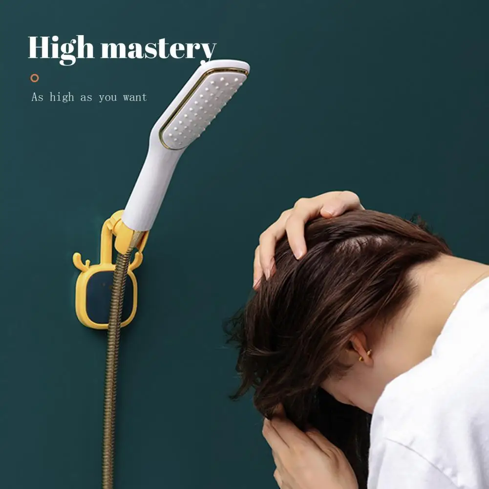 

Shower Holder Universal Not Suction Cup Shower Head Holder Punch-Free Bathroom Bracket Adjustable 360° Rotation ABS Fixed Base