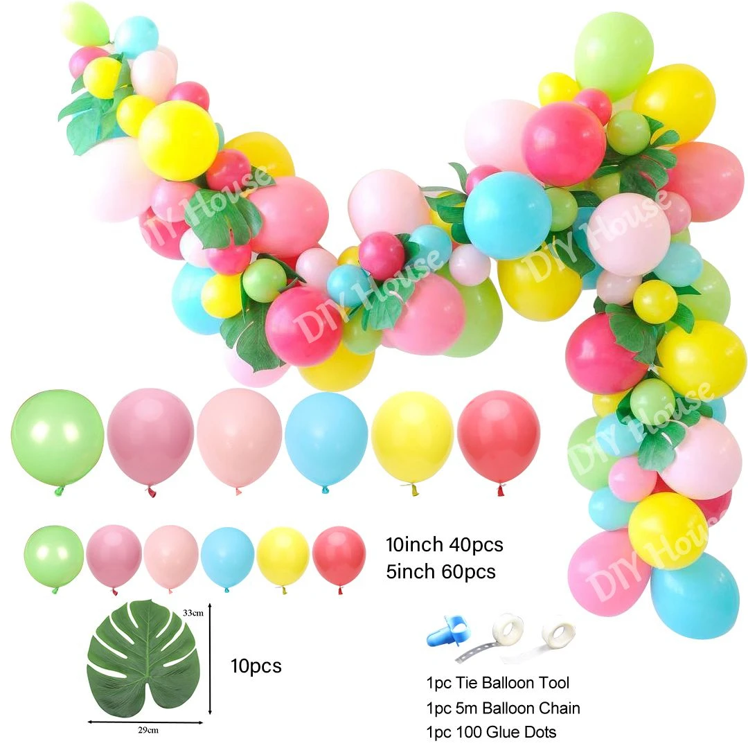 1 Набор воздушных шаров с фламинго розовые летние ананасовые шары украшение для