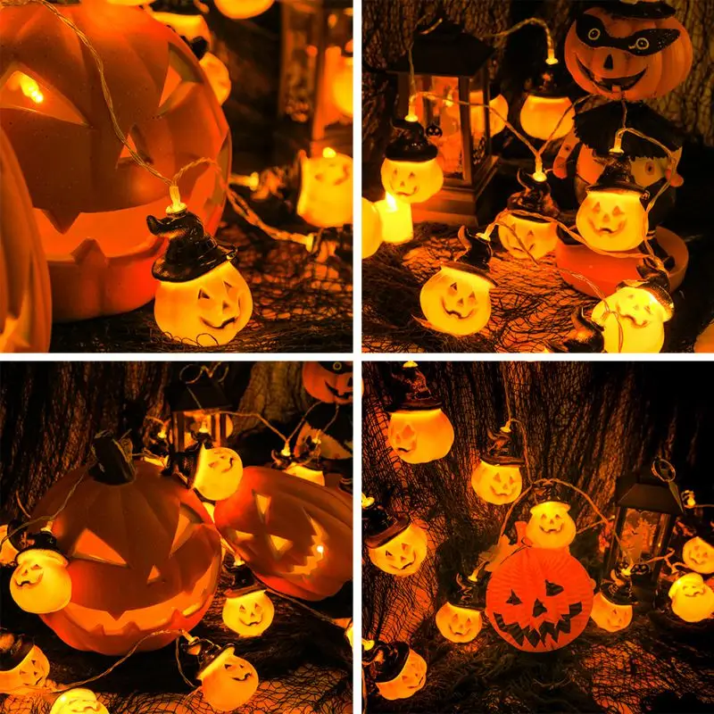 

LED Lantern Halloween Holiday Lights String Manual DIY Pumpkin Light String Battery or USB 5V Ins Style Decorative Light String