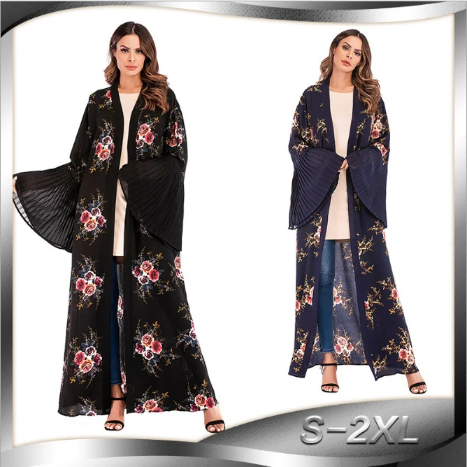 Женское платье макси с расклешенными рукавами кардиган длинные платья кимоно