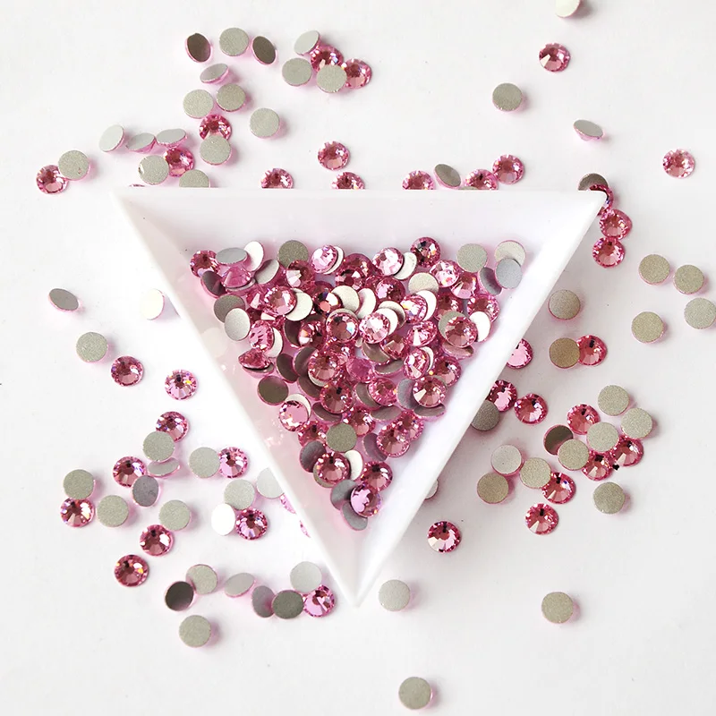 Искусственные кристаллы розы украшения для дизайна ногтей не горячая фиксация
