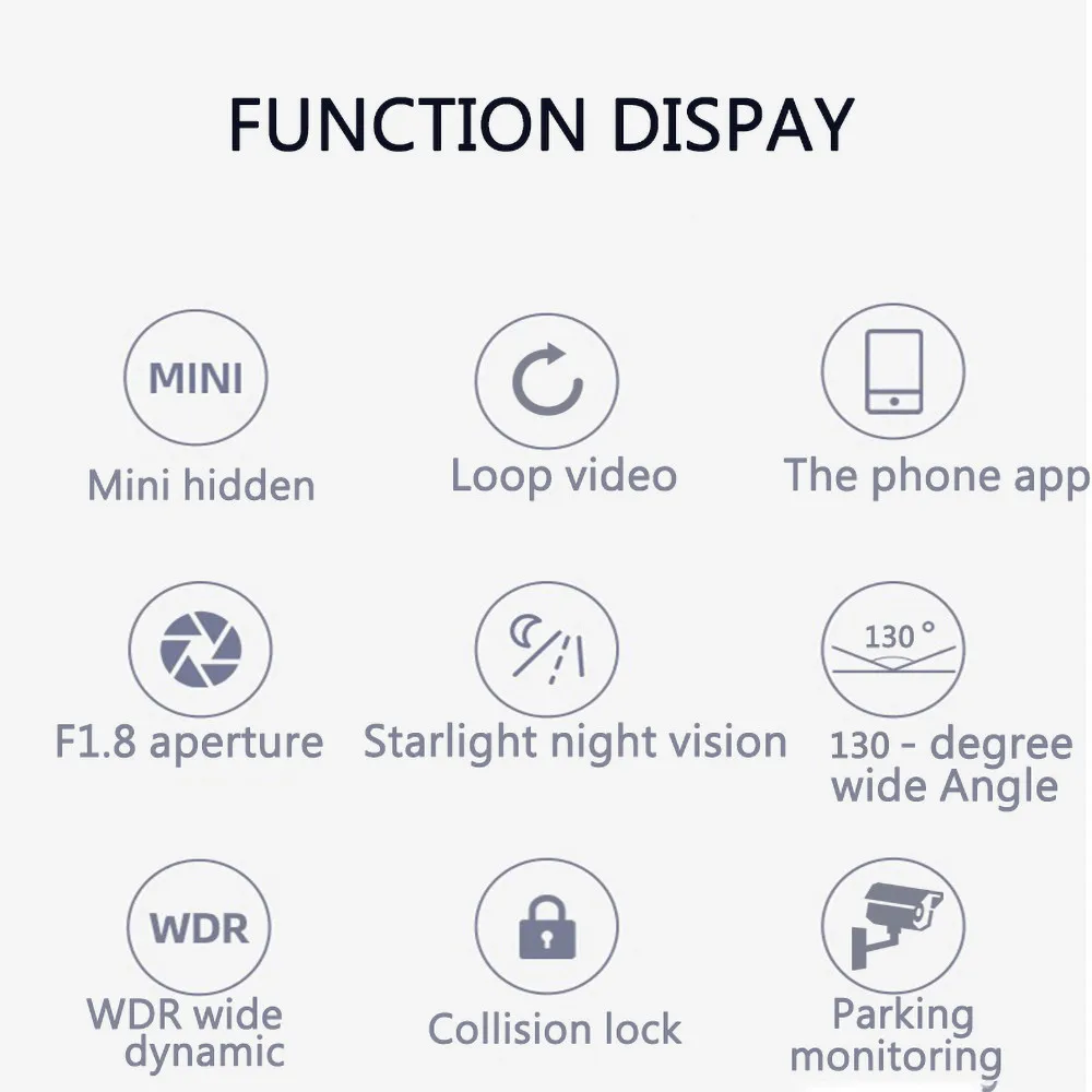 Автомобильный видеорегистратор 1080P скорость и координаты WiFi Мини Hidde Full HD 140